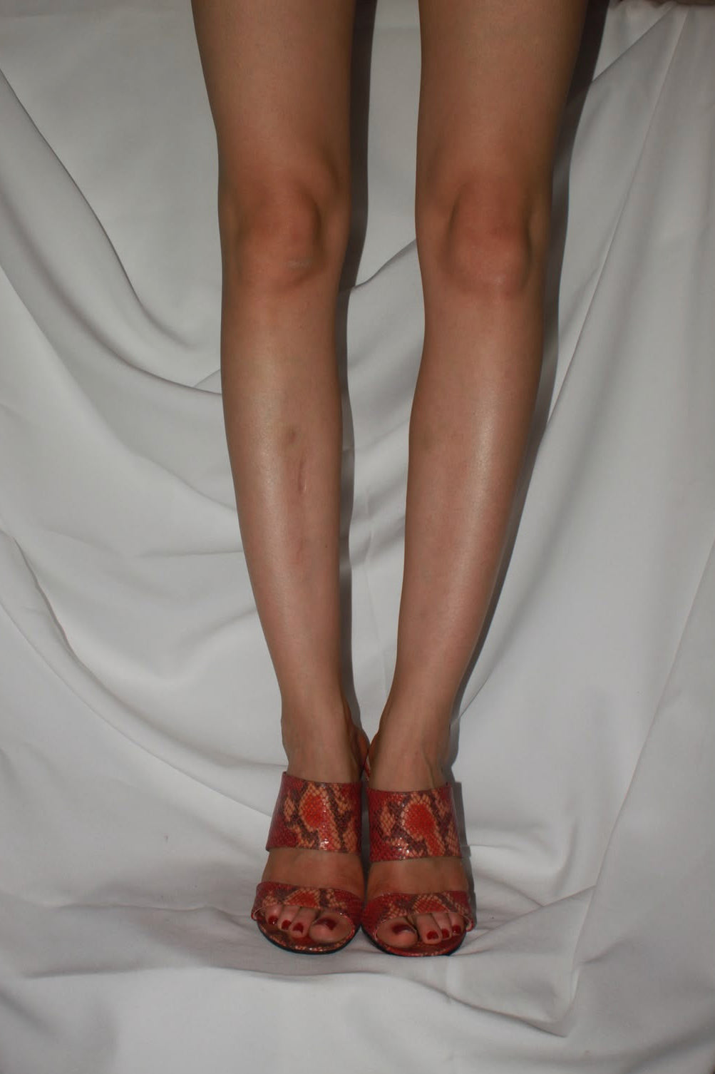 Pink snake skin heels by Charles Jourdan