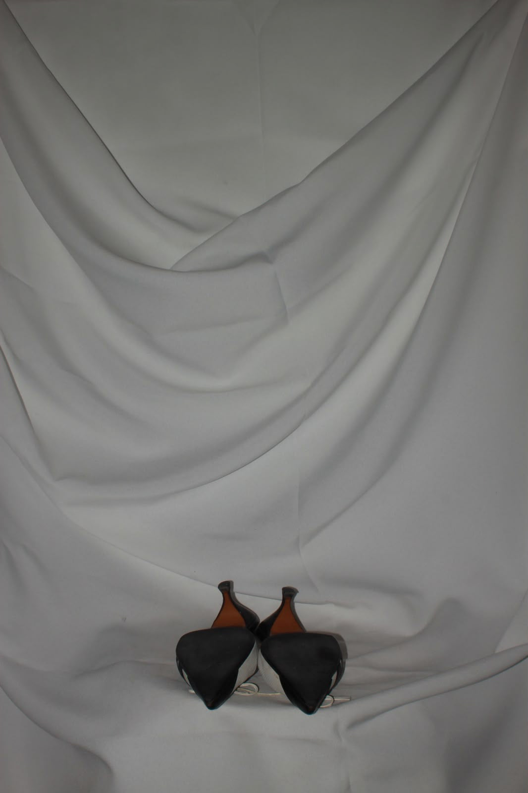 B&W leather kitten heels by John Galliano for Christian Dior