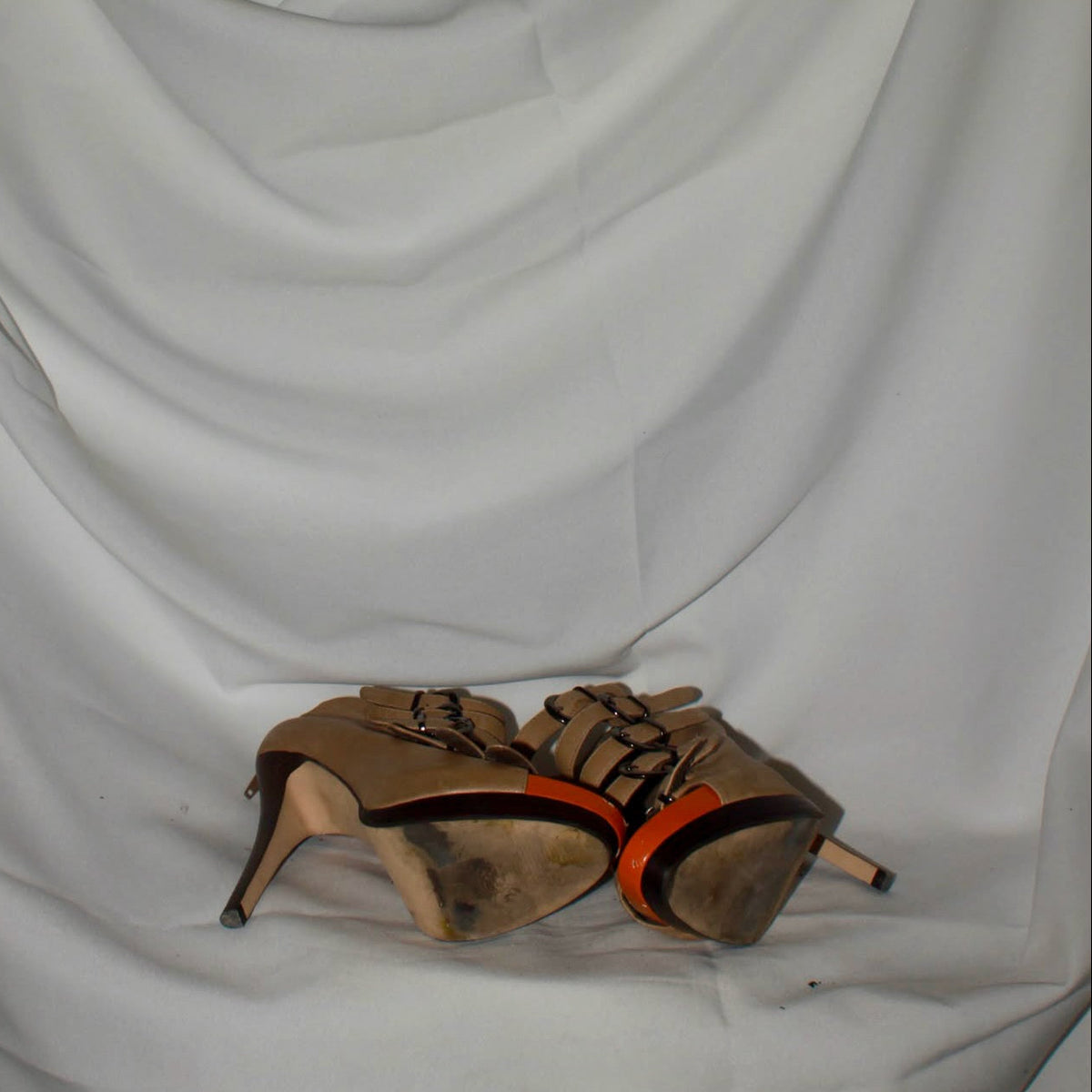 Tan heels with straps
